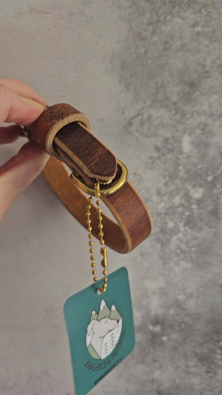 23-27cm (9-10.5") 15mm buckle leather SLIM