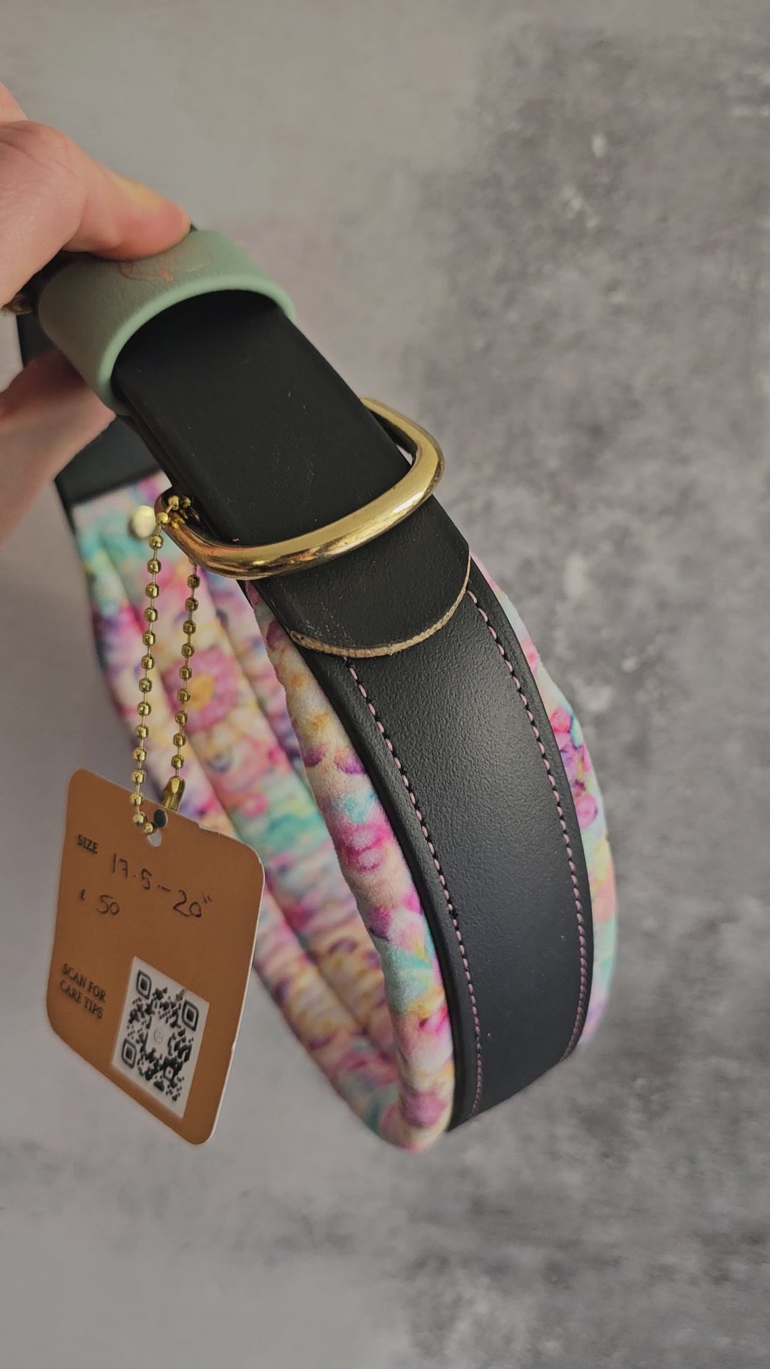 44-51cm (17.5-20") - 32mm buckle - Straight Collar Squashie (Biothane)