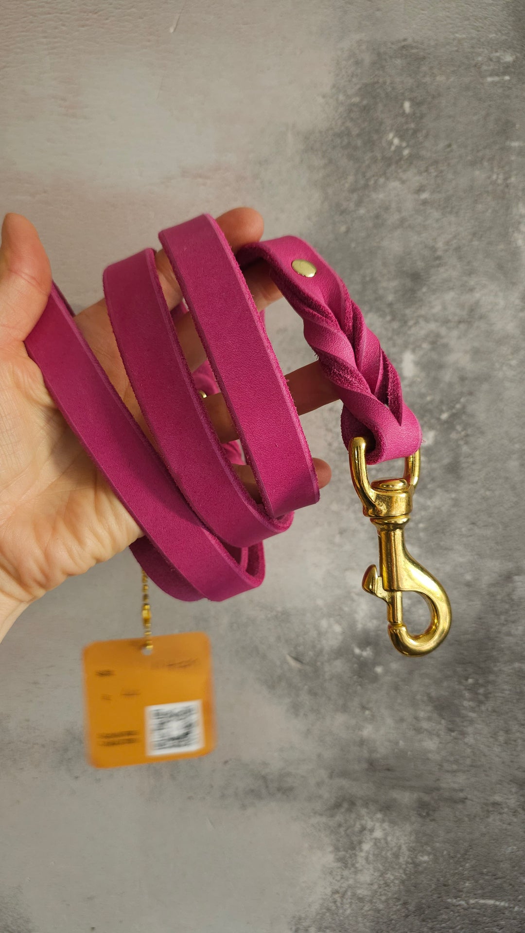 Softy Leather Lead 110cm large clip