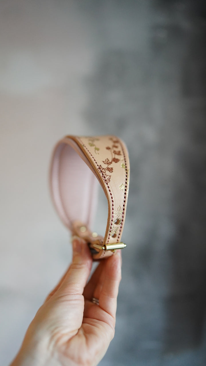 Embossed Tapered Leather Collars - all sizes, not just for hounds!