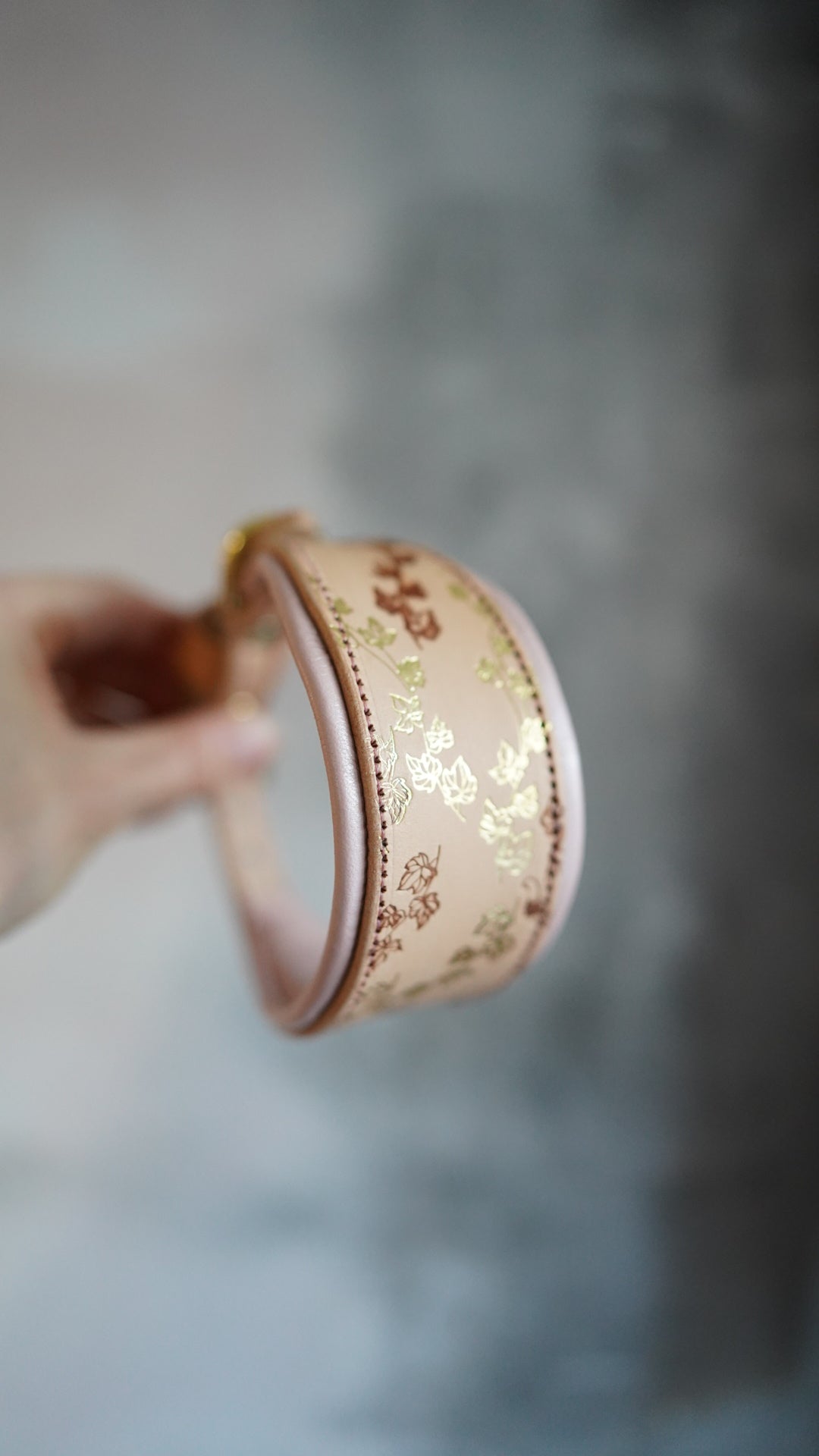 Embossed Tapered Leather Collars - all sizes, not just for hounds!