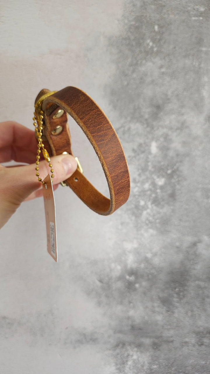 23-27cm (9-10.5") 15mm buckle leather SLIM
